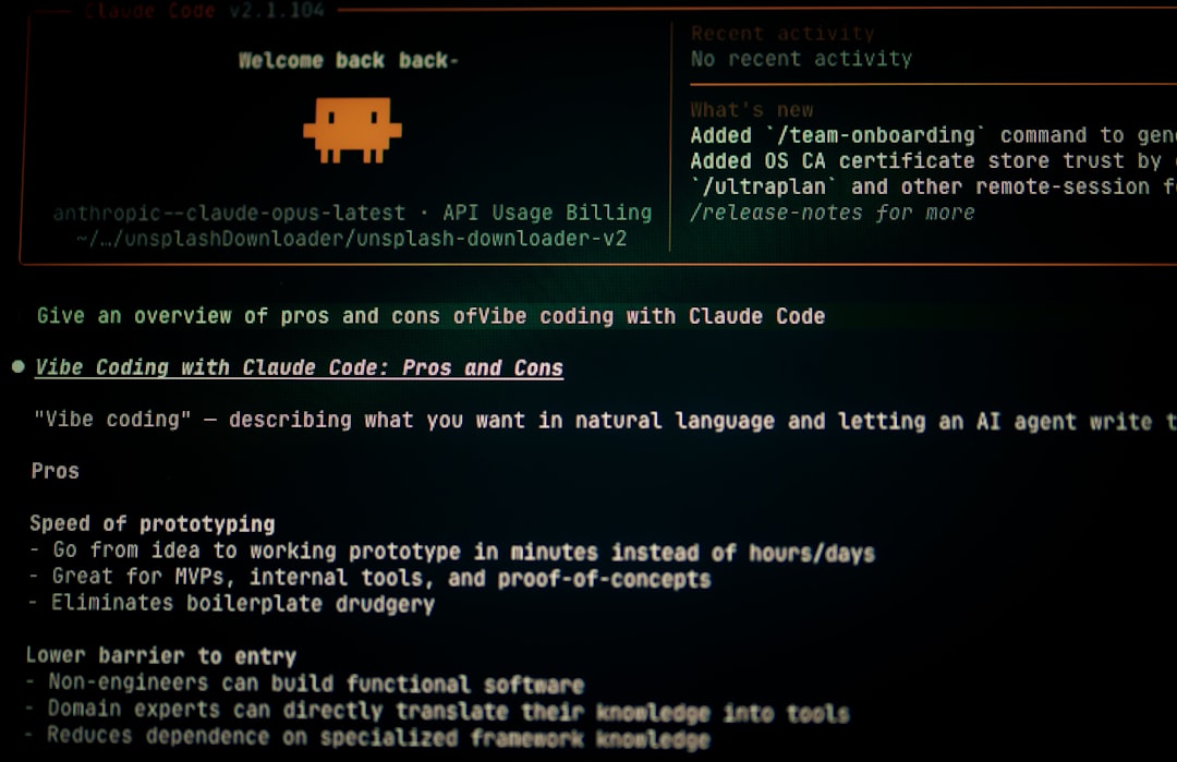 Computer screen displaying code and a model output, the kind of pipeline running behind a single prompt